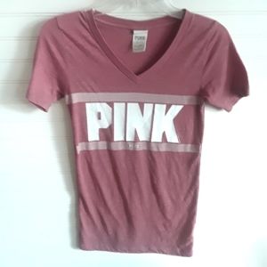 Victoria Secret PInk Short Sleeve V Neck
